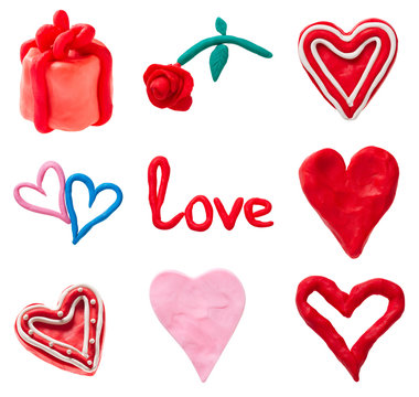 Set of Valentines heart