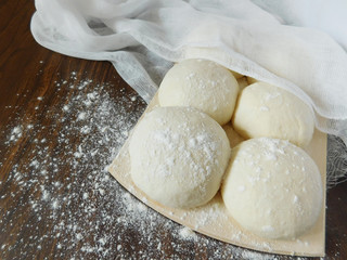 Yeast dough semifinished products for cooking buns.