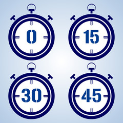 Stopwatch icon, vector illustration, symbol, accuracy, set