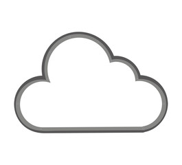 cloud computing silhouette icon