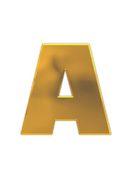 Alphabet Glowing Planets Plain A