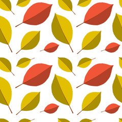 Seamless autumn leafs pattern