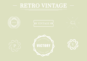 Retro vintage elements