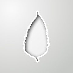 Background with leaf of paper