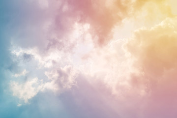 sun and cloud background with a pastel color

