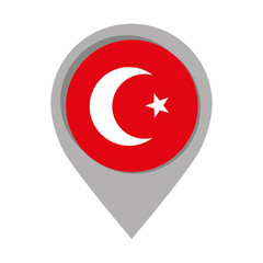 turkey pin pointer mark flag language icon