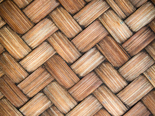 Closed up wooden weave texture background
