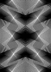 Black and white vector ornamental pattern, seamless art backgrou