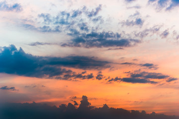 Dramatic landscape sunset