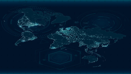 Сommunicative map of the world in isometry