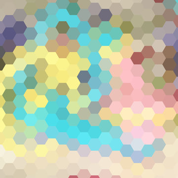 Abstract colorful background of hexagons © beatwalk