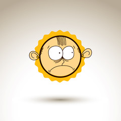 Vector hand drawn cartoon melancholy boy. Web avatar theme graph