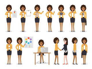 Obraz premium African business woman characters