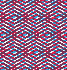 Seamless pattern with parallel intertwine lines, colorful infini
