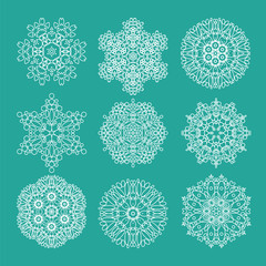 geometrical flower mehendi mandala