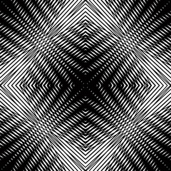 Geometric monochrome stripy overlay seamless pattern, black and © Sylverarts