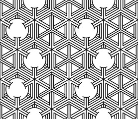 Illusive continuous monochrome pattern, decorative abstract back