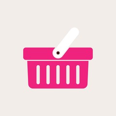 Shopping basket vector icon.