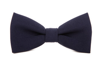 black bow-tie isolated on white background