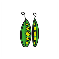 peas simple icon on white background