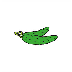 Cucumber simple icon on white background