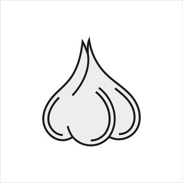 Garlic simple icon on white background