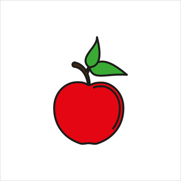Apple simple icon on white background