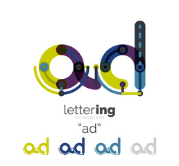 Linear business logo letter