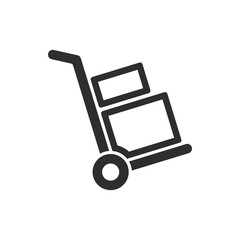 Handcart - vector icon.