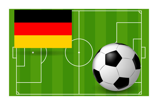 the ball and Germany flag