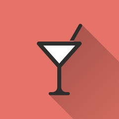 Cocktail vector icon.
