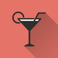 Cocktail vector icon.