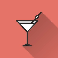 Cocktail vector icon.