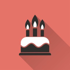 Cake vector icon.