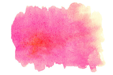 Bright Watercolor spot - Abstract hand drawn template with rough