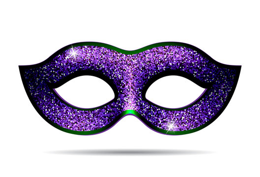 Violet shining carnival mask