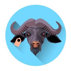 Buffalo Farm Animal Icon