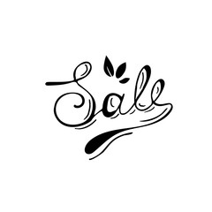 Sale lettering. Sketch style. Can use for poster or label, shop and market. Vector illustration.