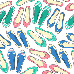 Shoes seamless pattern. Vector Illustration 