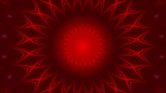 red abstract background, kaleidoscope light, loop