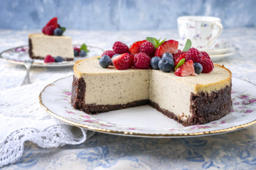 New York Cheesecake mit Früchten