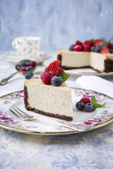 New York Cheesecake mit Früchten