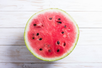 Watermelon cut in half