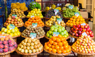 Mercado dos Lavradores, scene in Portugal, Funchal, island of Madeira 