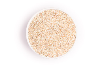Fototapeta na wymiar Quinoa seeds into a bowl
