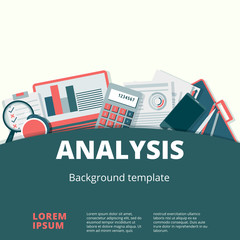 Financial analysis vector background design. Audit and accounting