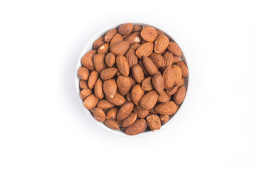 Almonds into a bowl
