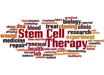 Stem cell therapy, word cloud concept 7