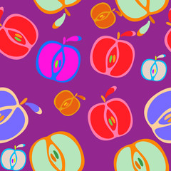 Seamless background with apples