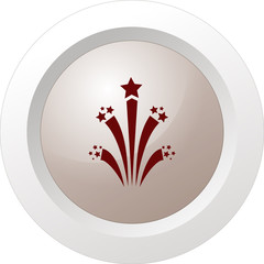 Flat firework icon vector illustration